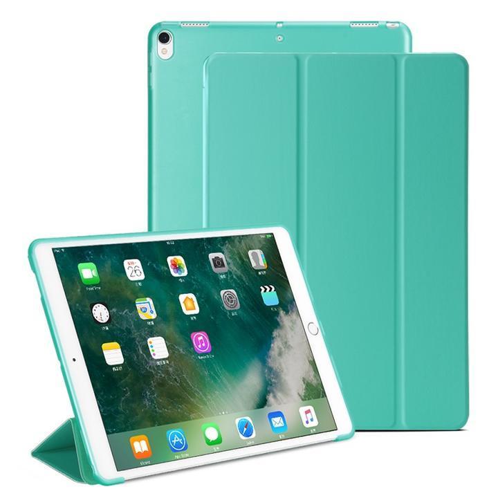 iPad Air初代 2013年版用 三つ折り TPU+PU連体 ソフト スマート カバー ケース 自動休眠 ブルー｜mahsalink｜19