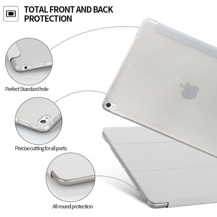 iPad Air初代 2013年版用 三つ折り TPU+PU連体 ソフト スマート カバー ケース 自動休眠 ブルー｜mahsalink｜05
