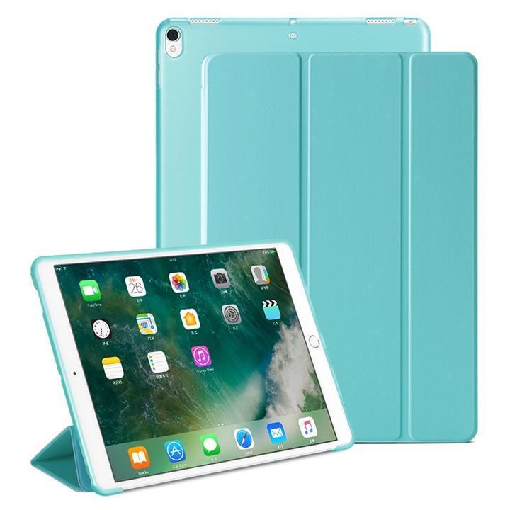 iPad Air初代 2013年版用 三つ折り TPU+PU連体 ソフト スマート カバー ケース 自動休眠 ブルー｜mahsalink｜10