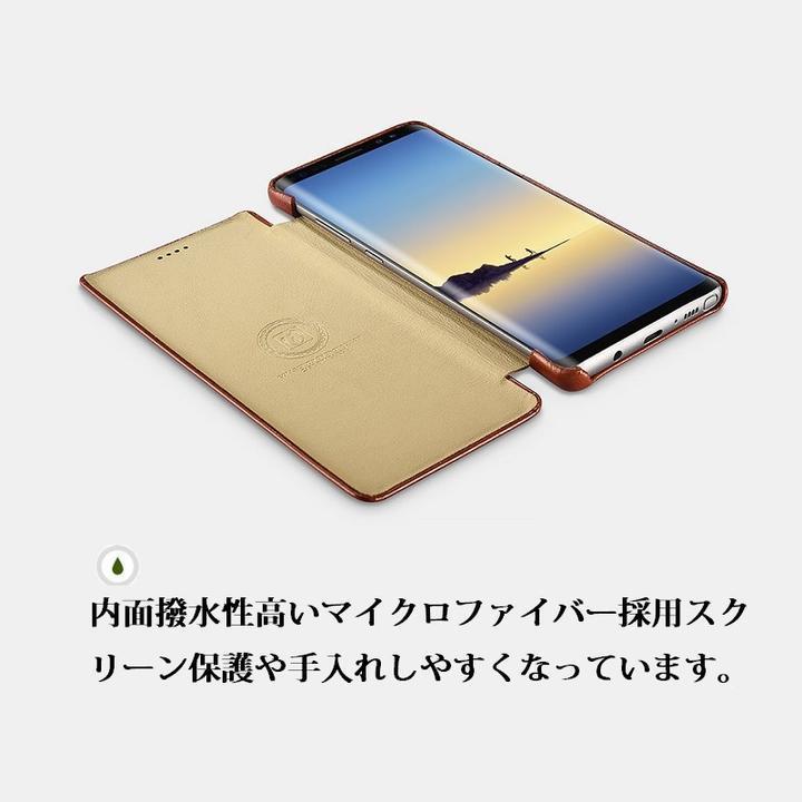 iCARER Galaxy Note9/Note8/Note7(note FE)選択 ノート9/ノート8 本革 手帳型　曲線 エッジ ビンテージ レザー フリップ ケース  Curved Edge G250 ４カラー選択｜mahsalink｜06