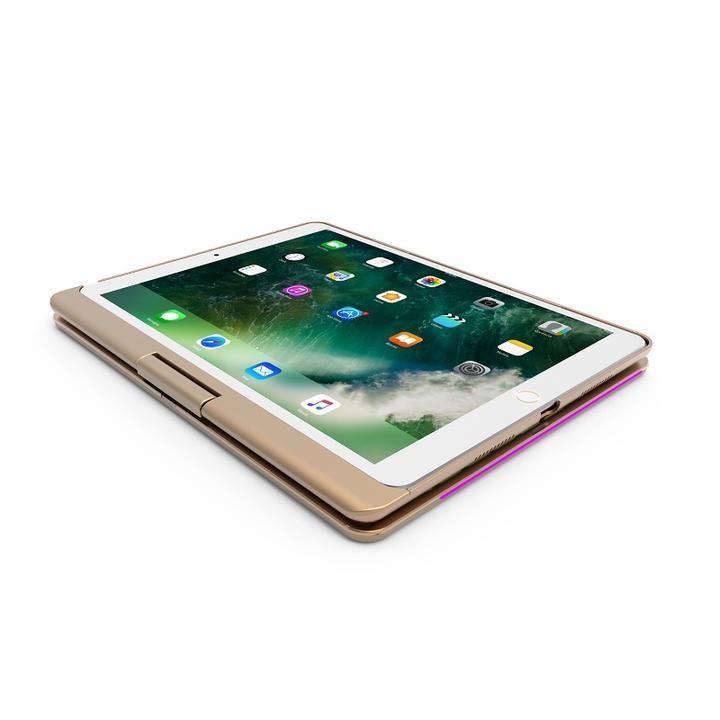 F360 iPad Pro10.5インチ/Air3通用Bluetoothキーボード ハードケース 7カラーバックライト付360度回転 銀｜mahsalink｜11