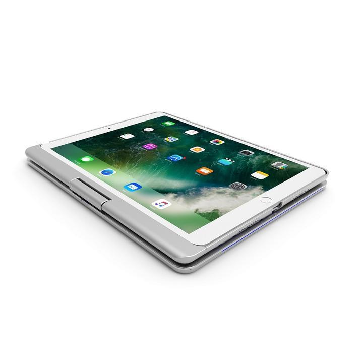F360 iPad Pro10.5インチ/Air3通用Bluetoothキーボード ハードケース 7カラーバックライト付360度回転 銀｜mahsalink｜09