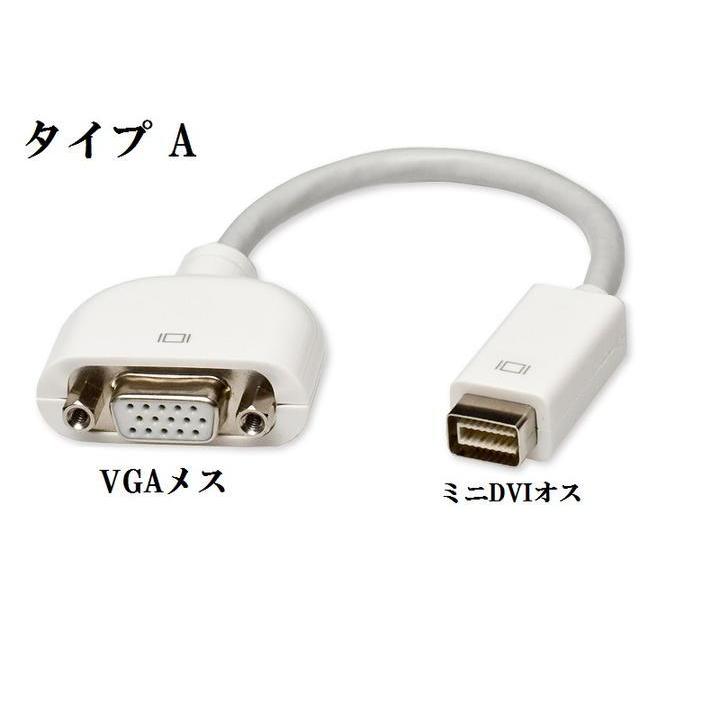 MacBook iMac Pro用 Mini DVI to VGA(ミニ D-Sub 15ピン)メス/HDMIメス