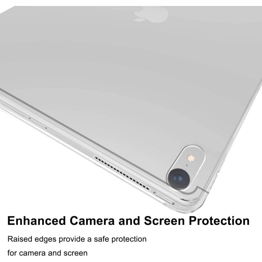 iPad Pro12.9インチ 第3世代 2018用 TPU クリア ソフト バック カバー 透明 背面 ケース 落下防止 フルカバー ピンク｜mahsalink｜04
