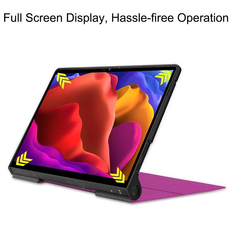 Lenovo Yoga Tab 13インチ YT-K606F用 PUレザー マグネット開閉式  タブレットカバーケース スタンド機能 グレー｜mahsalink｜11