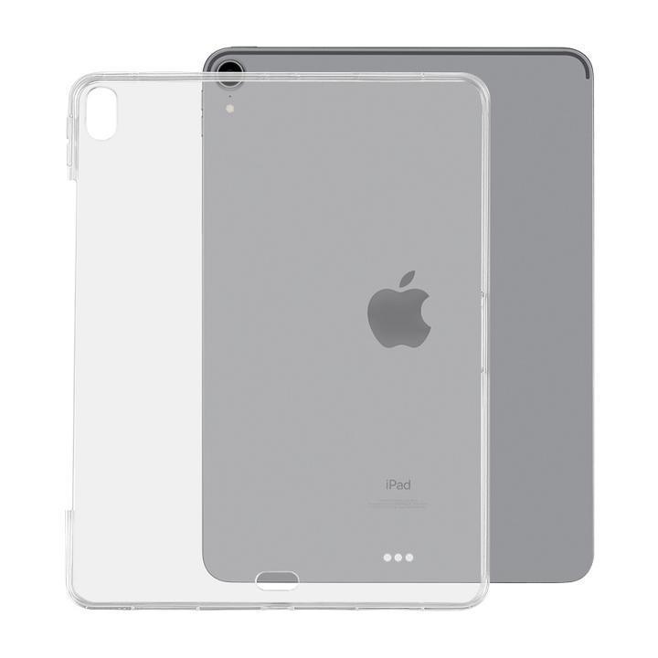 iPad Pro12.9インチ第3世代用 TPU ソフト バック カバー 半透明 背面ケース 落下防止アップルペンシル携帯 ブラック｜mahsalink｜11