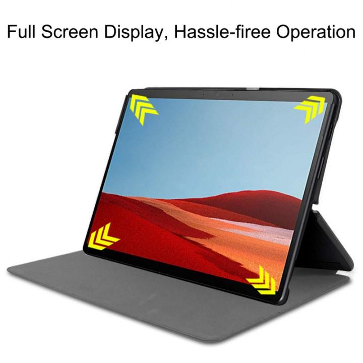 Surface Pro 9 2022年版用 PUレザー スマート ケース スタンド 保護ケース スタンド スマートキーボード対応 グレー｜mahsalink｜05