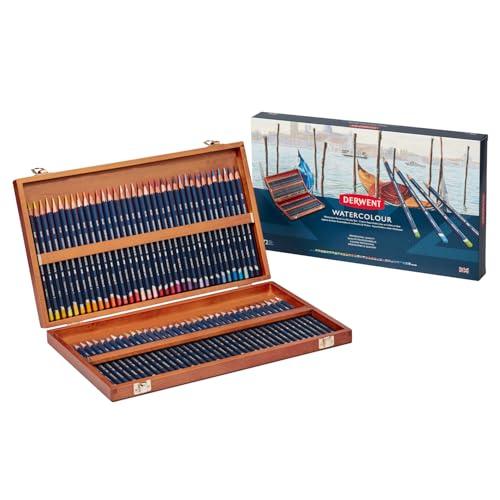 DERWENT 水彩色鉛筆 72色 木箱 ダーウェント 水彩 色鉛筆 ウォーターカラーペンシル 72色セット