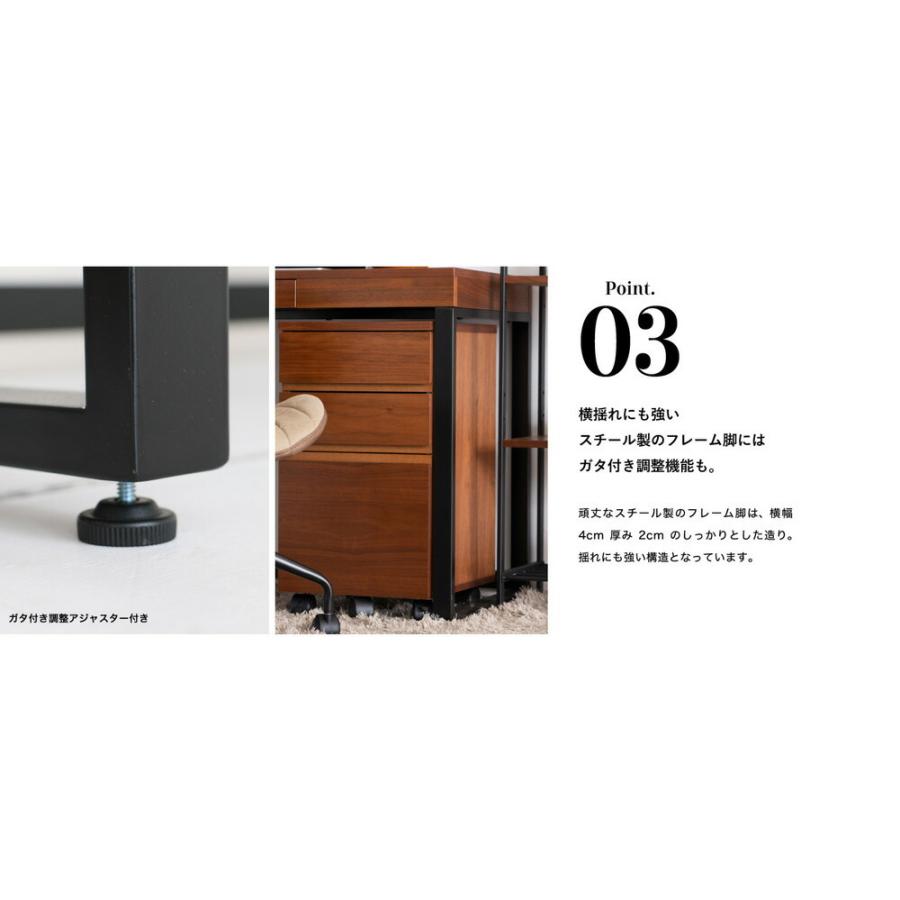 デスク ウォールナット 幅110cm 奥行50cm 引出し付 ライティング デスク ウォールナット 幅110cm 奥行50cm 引出し付 ライティング