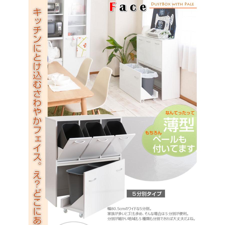 ダストボックス5分別ホワイト