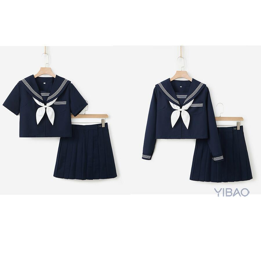 セーラー服 コスプレ レディース 上下セット 長袖 半袖 JK制服