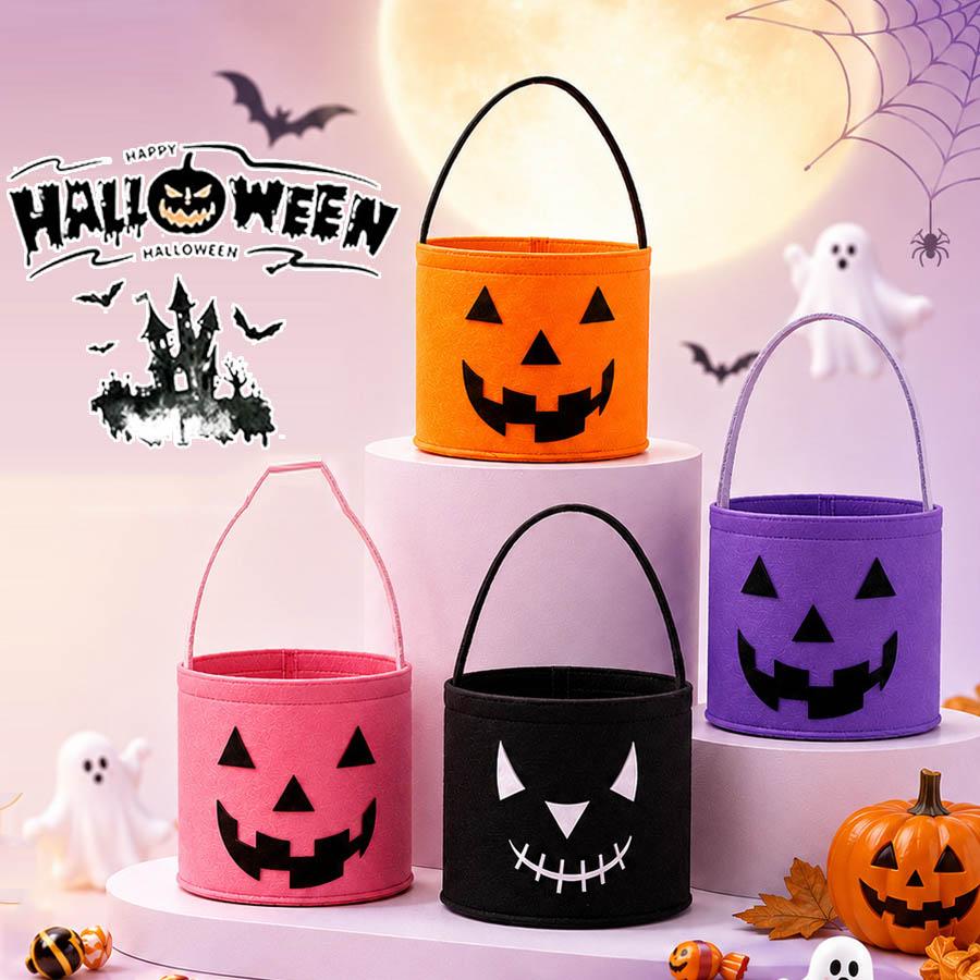 ハロウィン キャンディバッグ お菓子入れ カボチャ フェルト 子供
