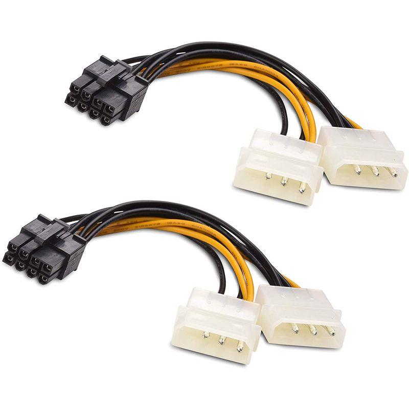半額SALE／＼半額SALE／Cable Matters 8ピン PCIe Molex電源ケーブル Molex Pin PCIe 2本セット 11cm  オーディオケーブル