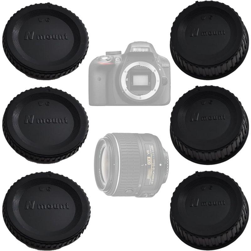 ATAK Nikon ニコン F マウント用 互換 Fキャップ/レンズ リア キャップ 3個 & ボディキャップ 3個 合計6個 (Niko｜maichanshop｜07
