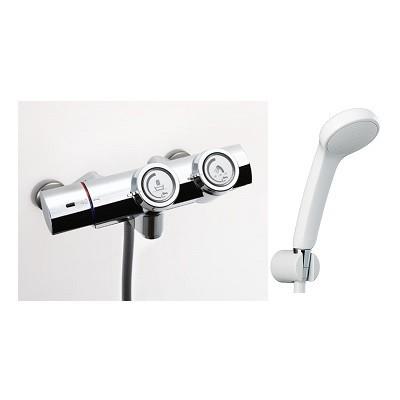 INAX/LIXIL　BF-HW156TNSG　プッシュ式 サーモスタット付シャワーバス水栓 エコフルスプレーシャワー 逆止弁付 寒冷地用 [★]