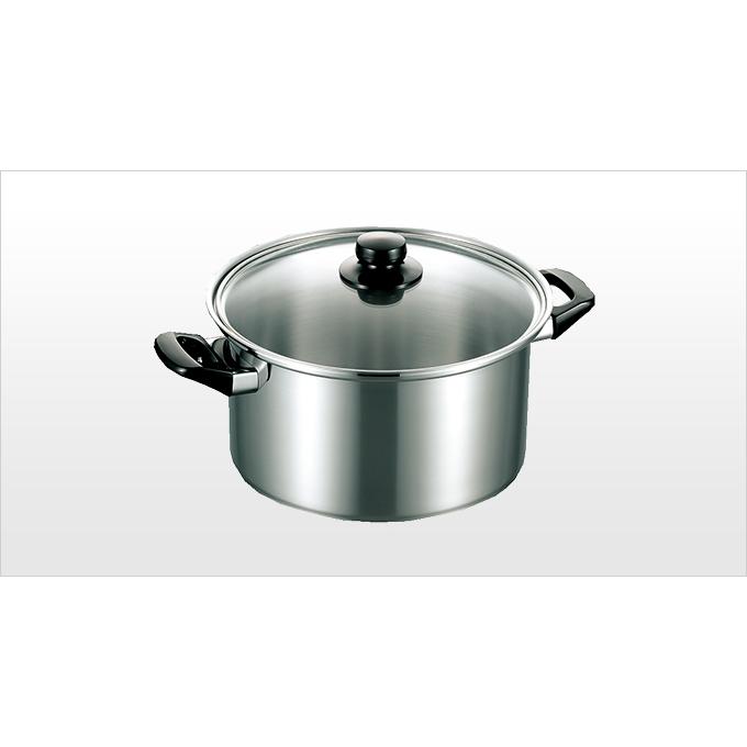 三菱推奨鍋　CS-133090　20cm両手深鍋 IHクッキングヒーター用 フジノスシリーズ [■]