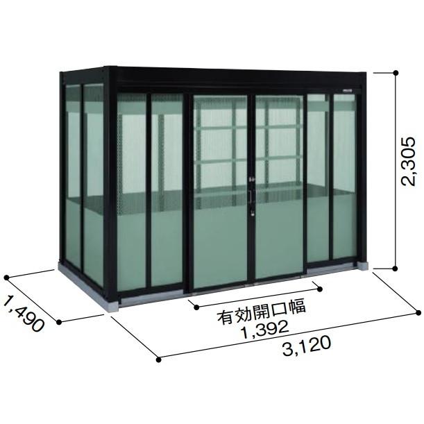 ヨド物置 ダストピット　DPH-3114　Hタイプ（DPH型） 間口3m12cm ×奥行1m49cm 一般型 ゴミ収集庫 集合住宅用 特注品 [§♪▲]