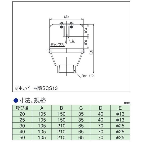 兼工業 ホッパーセット 20/25 逆流防止器関連 [□]_1
