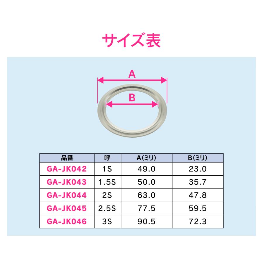 カクダイ/GAONA/ガオナ GA-JK044 水栓金具 ヘルールガスケット(2S) 受注生産 [§]