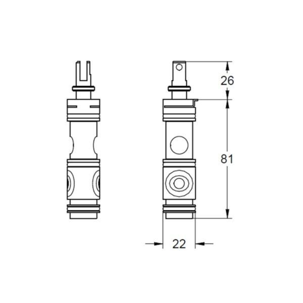 GROHE（グローエ） 07000000 パーツ シングルレバーカートリッジ ユーロミックス 旧レディラックス用 [ ] : まいどDIY ...