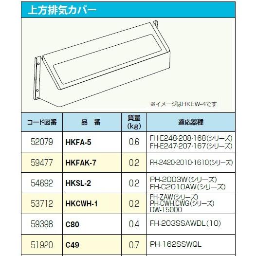 パロマ ガス給湯器 部材 【HKFAK-7】(59477) 上方排気カバー パロマ ガス給湯器 部材 【HKFAK-7】(59477) 上方排気カバー