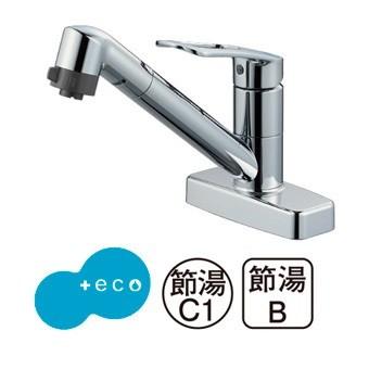 SANEI 水栓金具 三栄水栓 K7711MEV-13 シングル台付切替シャワー混合栓 