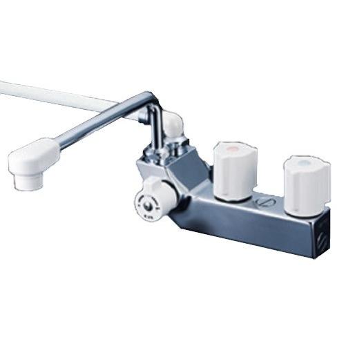 KVK　KF207ZNR3　新品未使用　風呂場用混合水栓 KVK KVK KF207ZNR3 デッキ型一時止水付2ハンドルシャワー（左側