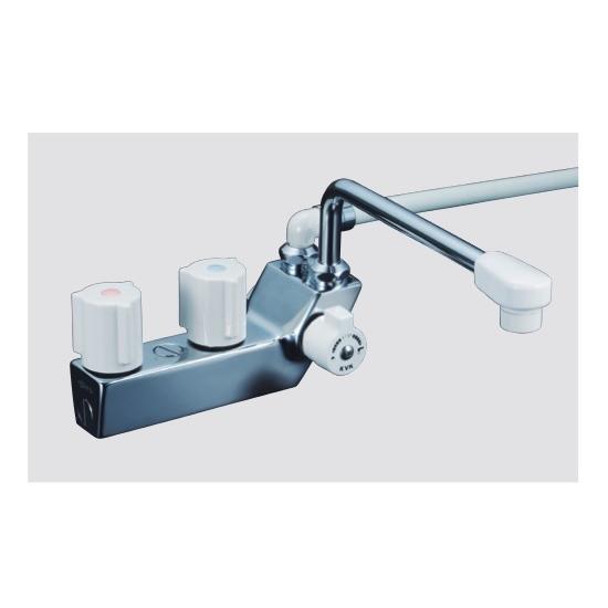 KVK KF207RN デッキ形一時止水付2ハンドルシャワー 未使用品 KVK KVK KF207ZRN デッキ型一時止水付2ハンドルシャワー（右側シャワー