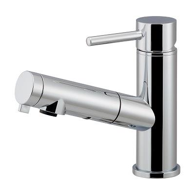 カクダイ（KAKUDAI） 184-030A-CH 水栓金具 シングルレバー引出し混合