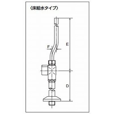 水栓部品 INAX/LIXIL　LF-3SVK　洗面器・手洗器用セット金具 止水栓 床給水タイプ サプライ管なし [★]｜maido-diy-reform｜02