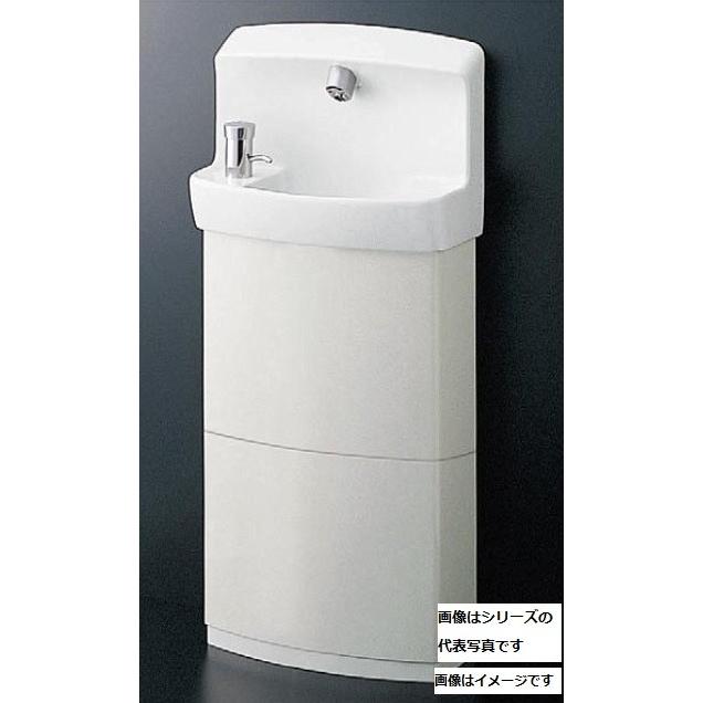 TOTO 手洗器　LSK870APFRR　壁掛手洗器セット 自閉式水栓(埋込) 壁給水 壁排水 Pトラップ トラップカバー付 [♪■]｜maido-diy-reform