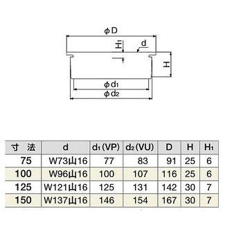 ミヤコ 掃除口 耐荷重 【MK132WG 150】 VP・VU兼用 黄銅_1