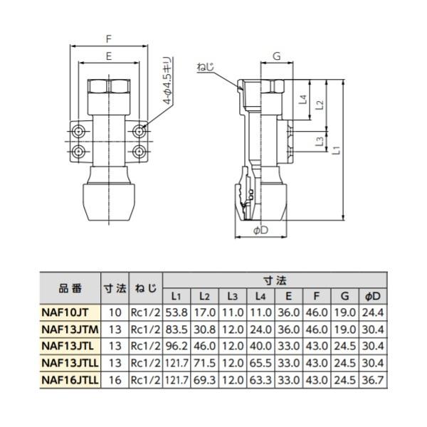 BRIDGESTONE ブリヂストン NAF13JTM アダプター継手 座付メス