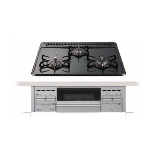 パロマ - ビルトインコンロ 【PD-N36S プロパン用】 判定基準手あい 3口 幅60珊 水なし片面焼き小料理屋 ニュートラルグレー ガステーブル、コンロ-家電-キッチン家電