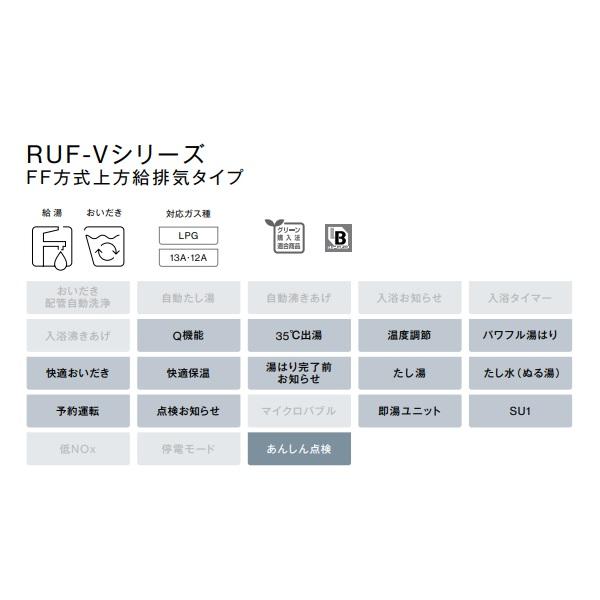 リンナイ 【RUF-V2005SAFF(D) プロパン用】 ガスふろ給湯器 設置 リンナイ 【RUF-V2005SAFF(D) プロパン用】 ガスふろ給湯器 設置