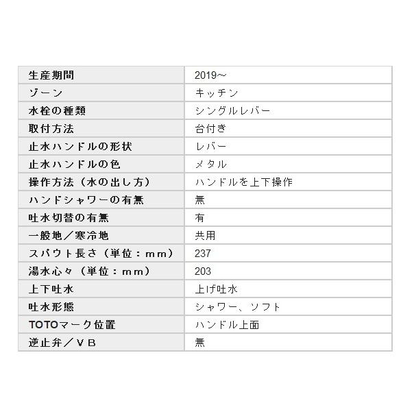 TOTO 『在庫あり』 水栓金具 TOTO TKS05313J キッチン 台付シングル