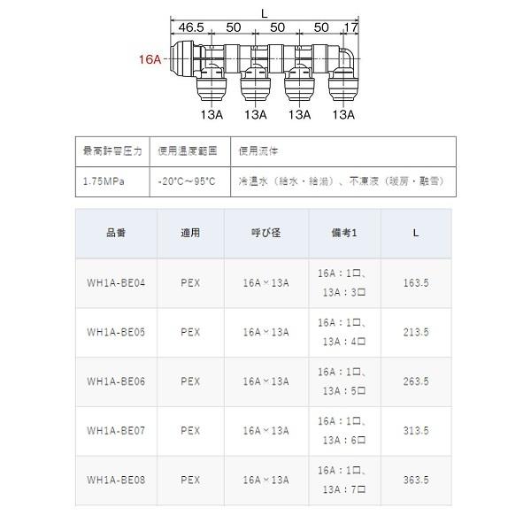 ONDA(配管資材) オンダ 【WH1A-BE07 樹脂】 BE型 回転ヘッダー ONDA(配管資材) オンダ 【WH1A-BE07 樹脂】 BE型 回転ヘッダー