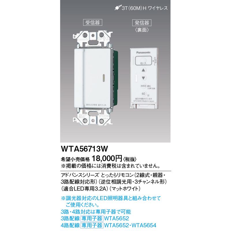 Panasonic（パナソニック） 電設資材 WTA56713W アドバンスシリーズ