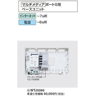 電設資材 パナソニック WTJ5066 マルチメディアポートS用ベース 