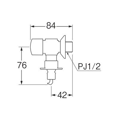 SANEI 水栓金具 三栄水栓 Y1433TV-13 洗濯機用送り座水栓 : まいどDIY