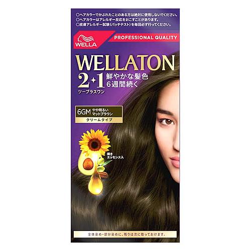 WELLATON 2+1 マットブラウン 6個セット ウエラトーン ウエラトーン2+1 クリームタイプ（6GM）＜やや明るい
