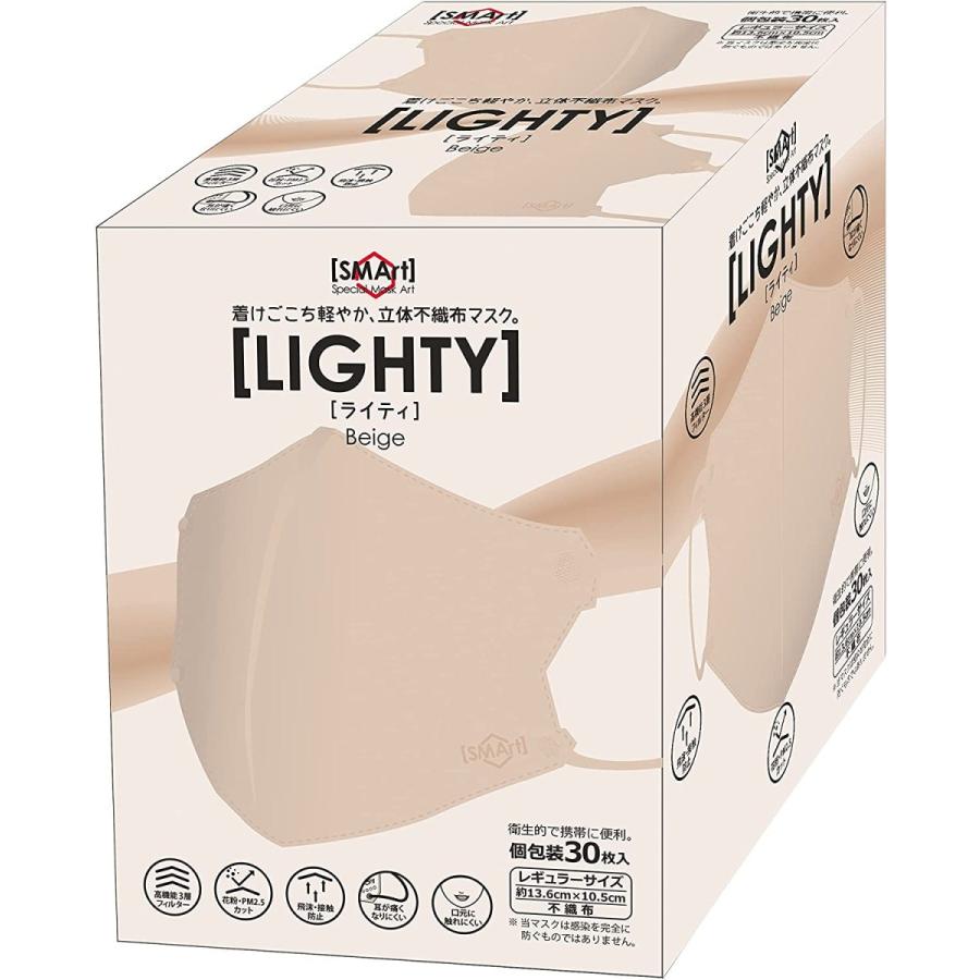 アドバンス】立体不織布マスク ライティ ベージュ (30枚) : まいど