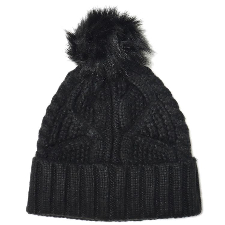 UGG アグ ポンポン付きニット帽 ブラック UGG Australia（アグオーストラリア） アグ UGG ニット帽 ニット