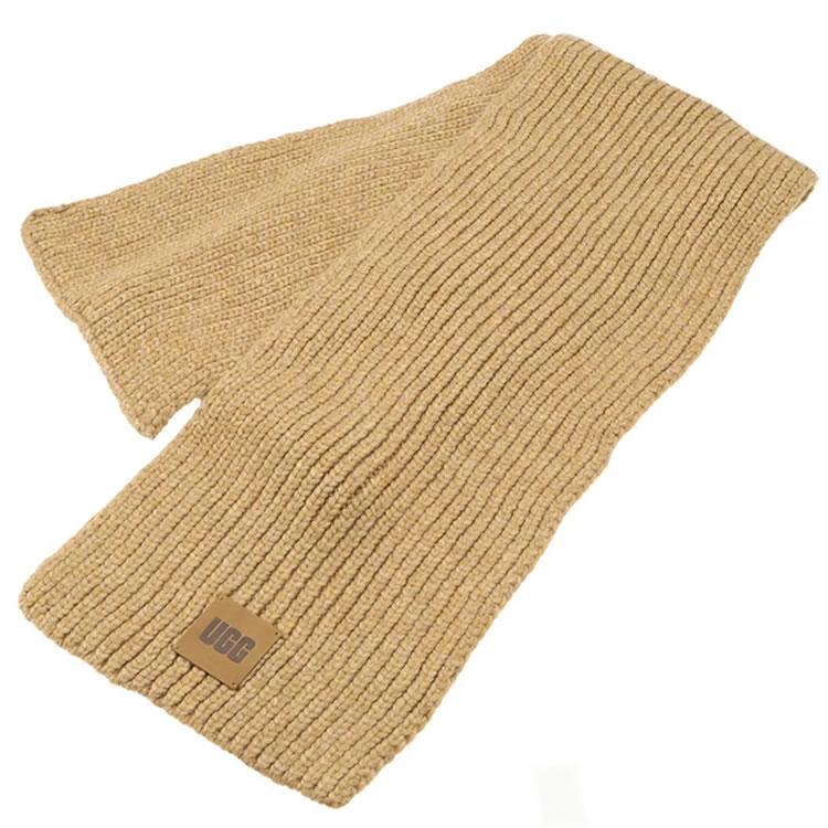 アグ UGG マフラー U CHUNKY RIB SCARF 大判サイズ 200cm ニットマフラー リブ 2024年秋冬新作 101106 BLK UGG（アグ） マフラー ストール チャンキー リブ スカーフ レディース