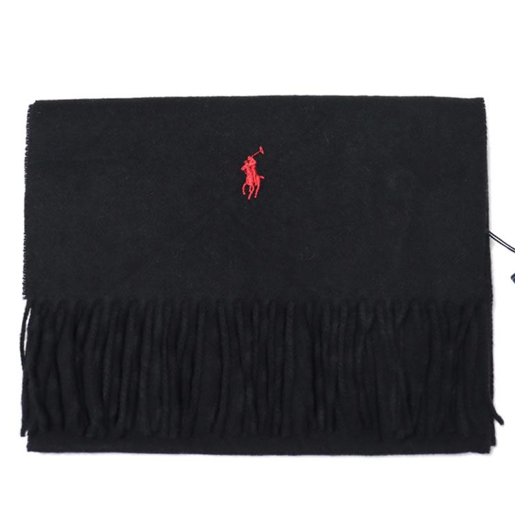 新品✨ラルフローレン イタリア製 マフラー / ブラック POLO RALPH LAUREN（ポロ・ラルフローレン） ラルフローレン RALPH