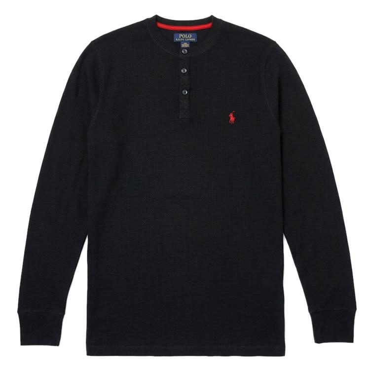 ラルフローレン ポニー刺繍 ロンT サーマル tシャツ ブラック 古着 POLO RALPH LAUREN（ポロ・ラルフローレン） ポロ ラルフローレン ロン