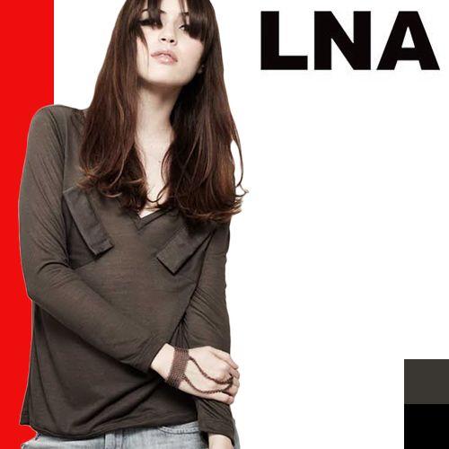 エルエヌエー トップス カットソー ロンt レディース ブランド 秋冬 セクシー 長袖 黒 Lna Manor Pocket Tee 038 Fw1233 Mss 通販 Yahoo ショッピング