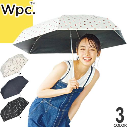 Wpc. 日傘 遮光 折りたたみ傘 傘 完全遮光ジャギーハート ミニ