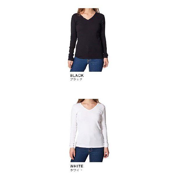 American Apparel（アメリカンアパレル） ロンt Tシャツ トップス レディース ブランド 長袖 無地 重ね着 インナー 白 
