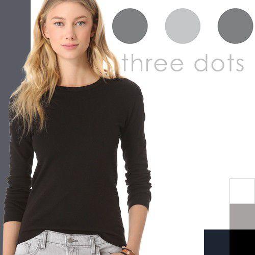 スリードッツ カットソー tシャツ クルーネック 長袖 three dots : MSS